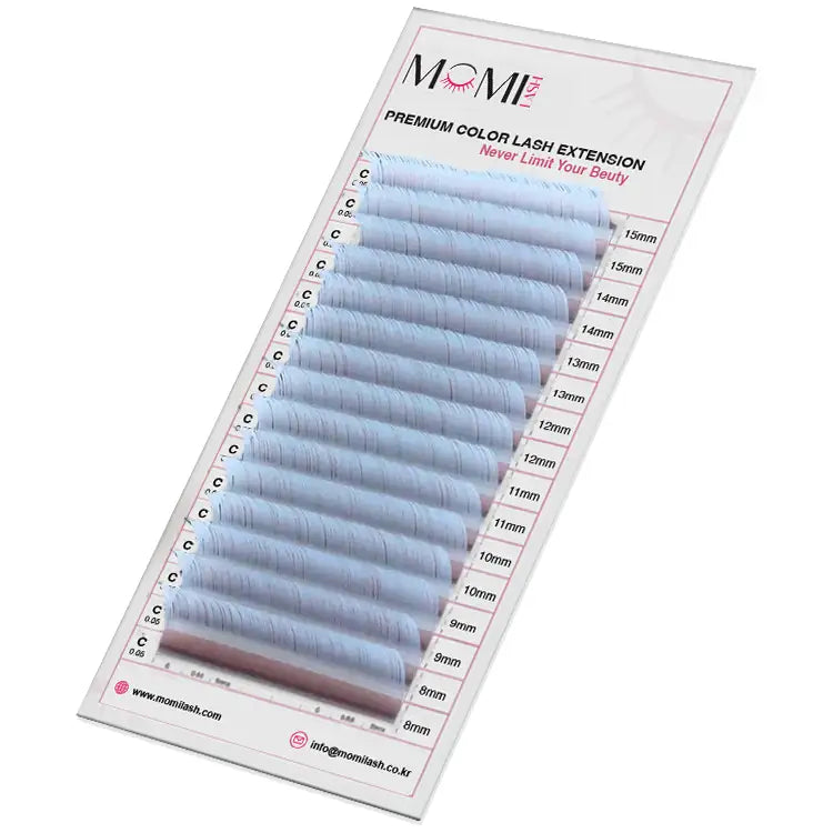 Color Lash Light Blue Colored Eyelash Extensions