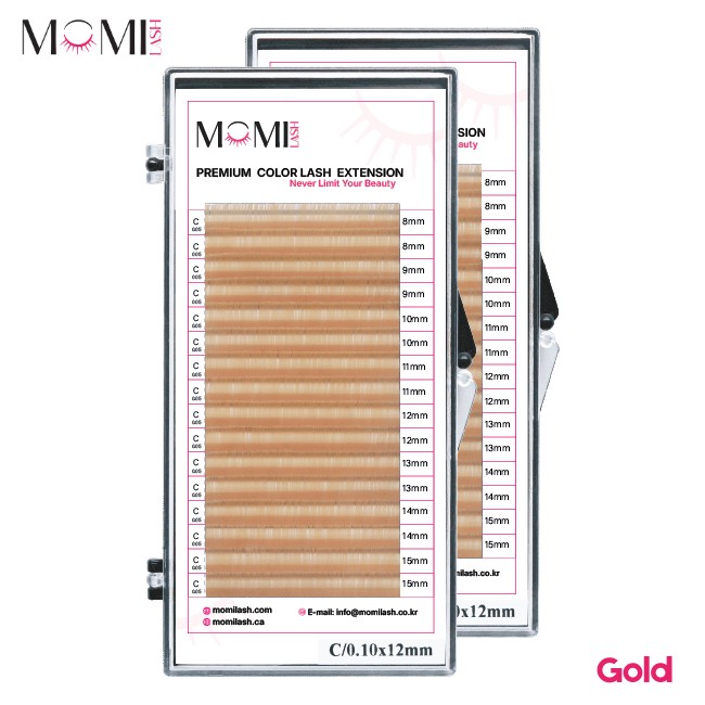 Color Lash Gold Colored Eyelash Extensions