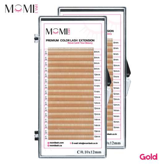 Color Lash Gold Colored Eyelash Extensions