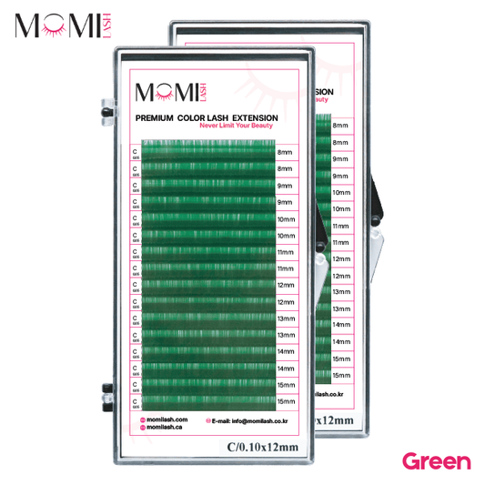 Color Lash Green Colored Eyelash Extensions