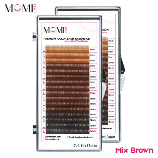 Color Lash Mixed Brown Eyelash Extensions