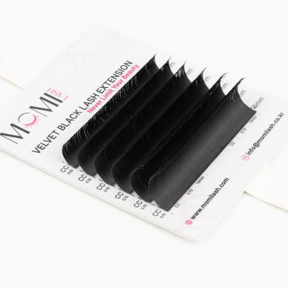 Velvet Black Lash Extension 0.10mm Thickness (6 Lines)