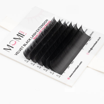 Velvet Black Lash Extension 0.10mm Thickness (6 Lines)